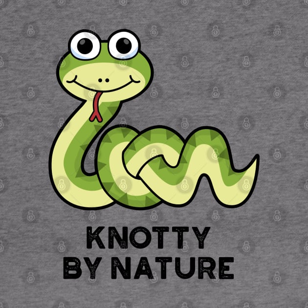 Knotty By Nature Cute Snake Pun by punnybone